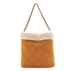 Túi Đeo Vai Nữ Pazzion Isla Chained Shoulder Bag M-7715BRN00L Màu Nâu Cam/Be