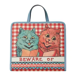 Túi Tote Gucci Cat Print Top-Handle Bag Phối Màu