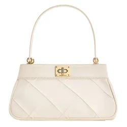 Túi Xách Nữ Charles & Keith CNK Eleni Quilted Shoulder Bag Cream 50671630 Màu Kem