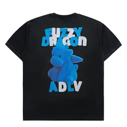 Áo Phông Acmé De La Vie ADLV Fuzzy Font Dragon Short Sleeve T-Shirt Màu Đen
