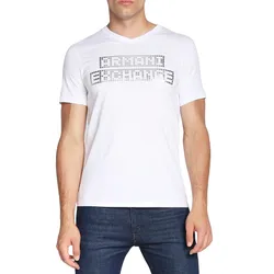 Áo Phông Nam Armani Exchange A/X Logo Tshirt 6LZTAK ZJ6QZ GC03 Màu Trắng Size S