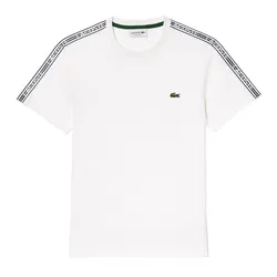 Áo Phông Nam Lacoste Regular Fit Logo Stripe TH5071 - 001 Tshirt Màu Trắng Size 3