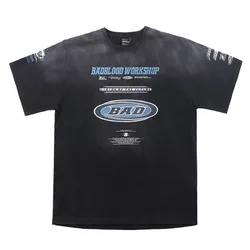 Áo Phông Nữ Badblood F2 Old Effect T-Shirt Màu Đen