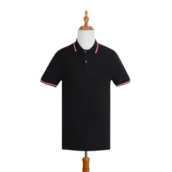 Áo Polo Nam Bally Viền Cổ Logo Thêu Chữ Trước Ngực 603843 Màu Đen Size XS