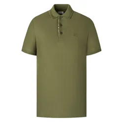 Áo Polo Nam Burberry Eddie With Equestrian Knight Embroidered 8067586 Màu Xanh Olive Size XS