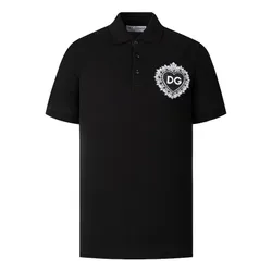 Áo Polo Nam Dolce & Gabbana D&G Heart Polo Shirt G8KI2Z G7L8M Màu Đen Size 44
