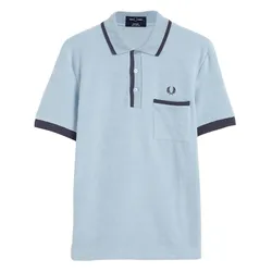 Áo Polo Nam Fred Perry Re-Issue Towelling Polo Shirt Màu Xanh Dương Size S
