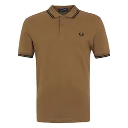 Áo Polo Nam Fred Perry Twin Tipped Polo Shirt Màu Nâu Size S
