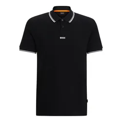 Áo Polo Nam Hugo Boss Regular Fit Polo Shirt With Contrasting Details Màu Đen Size S