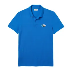 Áo Polo Nam Lacoste Men's Regular Fit Logo Stripe Stretch Cotton PH7965 QPT Màu Xanh Blue Size 5