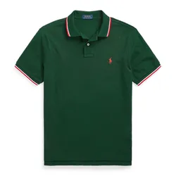Áo Polo Nam Ralph Lauren Custom Slim Fit Piped  Shirt 275039 Màu Xanh Green Size S