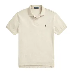 Áo Polo Nam Ralph Lauren Short Sleeve Shirt 735389 Màu Kem Size XS