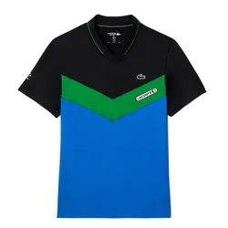 Áo Thun Nam Lacoste Slim Fit Tennis Seamless Effect T-Shirt DH1099.MIU Màu Xanh/Đen Size 3