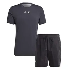Bộ Thể Thao Nam Adidas Graphic New York Carbon Tennis Màu Đen Size S