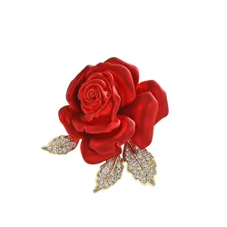 Cài Áo Nữ Meri Rosebud BR725 Màu Đỏ