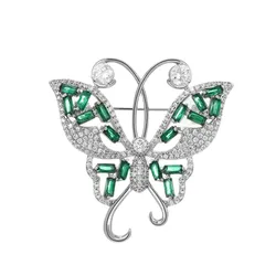Cài Áo Nữ Meri Shimmering Butterfly BR724 Màu Bạc Xanh