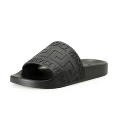 Dép Nam Versace Greca Print Embossed Slide 1006272 Màu Đen Size 42