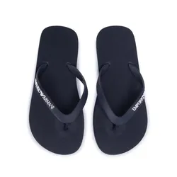 Dép Xỏ Ngón Emporio Armani Logo Flip Flops Màu Xanh Navy Size 43