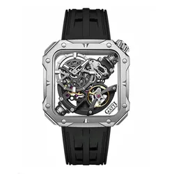 Đồng Hồ Nam Bonest Gatti Open Heart Mechanical Movement Watch BG5804 A1 Màu Đen Bạc