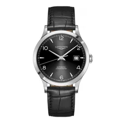 Đồng Hồ Nam Longines Quartz Record Chronometer L2.821.4.56.2 Màu Đen Bạc