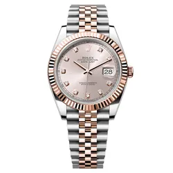 Đồng Hồ Nam Rolex Datejust 41mm Oystersteel And Everose Gold Sundust Diamond Dial 126331-0008 Màu Demi (Vàng Hồng -Bạc)