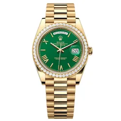 Đồng Hồ Nam Rolex Daydate 40mm 228348RBR Pastello Green Màu Vàng Xanh