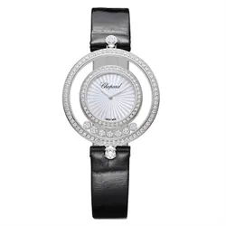 Đồng Hồ Nữ Chopard Happy Diamonds Icons 209426-1201 Màu Đen Trắng