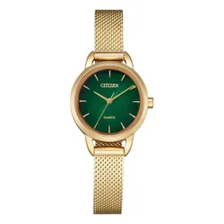 Đồng Hồ Nữ Citizen Quartz EQ3003-50W Màu Vàng Xanh Green