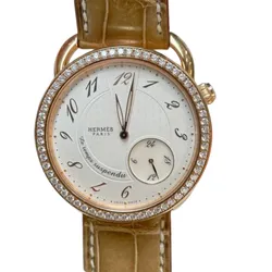 Đồng Hồ Nữ Hermès Arc Time Suspended Màu Nâu Trắng