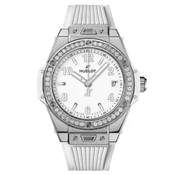 Đồng Hồ Nữ Hublot Big Bang One Click White Diamonds Benzel Steel 39mm 465.SE.2010.RW.1204 Màu Trắng