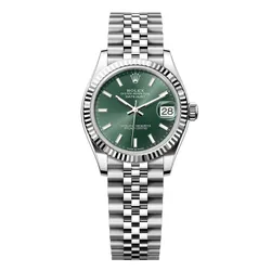 Đồng Hồ Nữ Rolex Datejust Dial 278274 Cọc Dạ Quang Màu Xanh Bạc