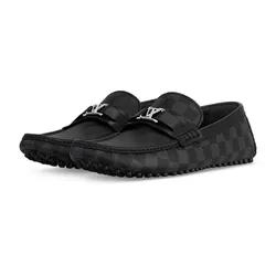 Giày Lười Nam Louis Vuitton LV Hockenheim Mocassin 1A4OI Màu Đen Xám Size 41