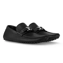 Giày Lười Nam Louis Vuitton LV Hockenheim Moccasin 1A5UTD Màu Đen Size 39.5