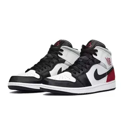 Giày Thể Thao Nike Jordan 1 Mid Se Red Black Toe BQ6931-100 Màu Đỏ Trắng Size 41