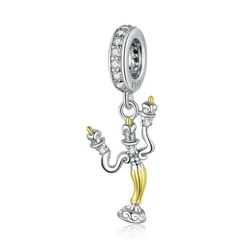 Hạt Vòng Charm Nữ Lili Jewelry Đính Đá CZ Câu Chuyện Cổ Tích Talia LILI_087443 Cây Nến Màu Vàng Bạc