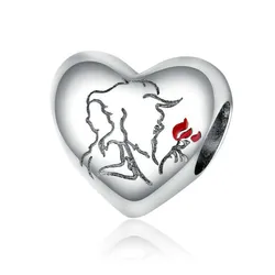 Hạt Vòng Charm Nữ Lili Jewelry Đính Đá CZ Câu Chuyện Cổ Tích Talia LILI_087443 Trái Tim Màu Bạc