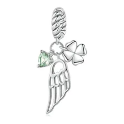 Hạt Vòng Charm Nữ Lili Jewelry Đính Đá CZ Cỏ 4 Lá May Mắn Daleyza LILI_088590 4 Màu Bạc