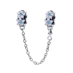 Hạt Vòng Charm Nữ Lili Jewelry Đính Đá CZ Dạng Chuỗi Dây Skylar LILI_085019 Chuỗi Hoa Màu Bạc Tím