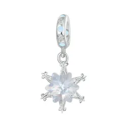 Hạt Vòng Charm Nữ Lili Jewelry Đính Đá CZ Hình Bông Hoa Tuyết Aviana LILI_086892 1 Màu Xanh Bạc