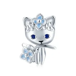 Hạt Vòng Charm Nữ Lili Jewelry Đính Đá CZ Hình Hoa Cẩm Tú Cầu Aitana LILI_087513 1 Màu Xanh Bạc