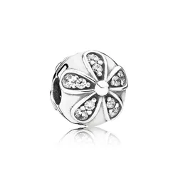 Hạt Vòng Charm Pandora Dazzling Daisies Charm 791493CZ Màu Bạc