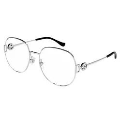 Kính Mắt Cận Nữ Gucci GG1414O 001 Silver Eyeglasses Màu Bạc