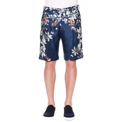 Quần Short Nam Dolce & Gabbana D&G Bird-Print Silk Bermuda Shorts G6LWET Màu Xanh Navy Size 48