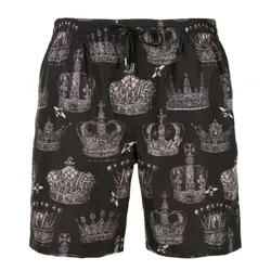 Quần Short Nam Dolce & Gabbana D&G Crown Swim M4A13T Màu Đen Size S