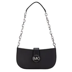 Túi Đeo Vai Nữ Michael Kors MK Carmen Small Leather Shoulder Bag Màu Đen