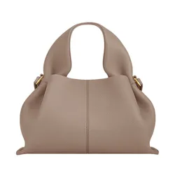 Túi Xách Nữ Polène Numéro Neuf Mini Edition Textured Taupe Màu Nâu Be