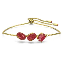 Vòng Đeo Tay Nữ Swarovski Cariti Braceletred Bean, Red, Gold-Tone Plated 5634713 Màu Vàng