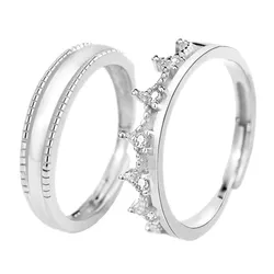 Set Nhẫn Nữ Lili Jewelry Đính Đá CZ Vương Miện Pandora LILI_825322 Màu Bạc