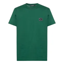 Áo Phông Nam Dolce & Gabbana D&G Tag Sport Tshirt G8PT1T G7F2I V0340 Màu Xanh Green Size 44