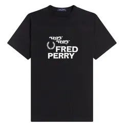 Áo Phông Nam Fred Perry Printed M2667 Black Tshirt Màu Đen Size S